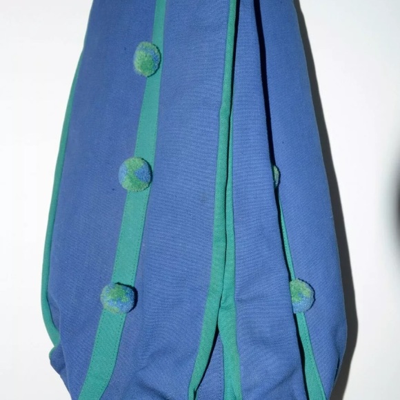 VINTAGE unique Made In Italy For B. Altman & Company , green and blue fabric bag - Picture 4 of 7